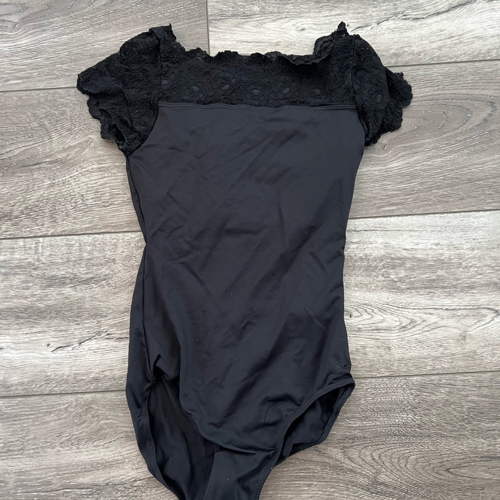 So Danca Lace Black Dance Leotard